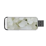 Hydrangea Flowers Blossom White Floral Photography Elegant Bridal Chic  Portable USB Flash (One Side) Front