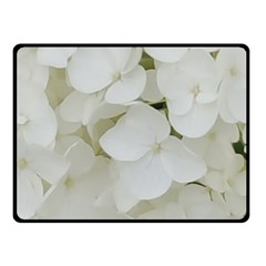 Hydrangea Flowers Blossom White Floral Photography Elegant Bridal Chic  Double Sided Fleece Blanket (small)  by yoursparklingshop