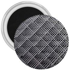 Pattern Metal Pipes Grid 3  Magnets by Nexatart