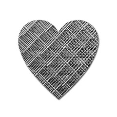 Pattern Metal Pipes Grid Heart Magnet by Nexatart