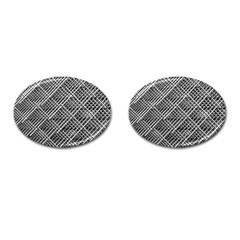 Pattern Metal Pipes Grid Cufflinks (oval) by Nexatart