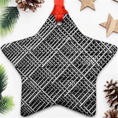 Pattern Metal Pipes Grid Star Ornament (two Sides) by Nexatart