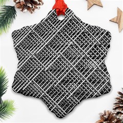 Pattern Metal Pipes Grid Ornament (snowflake) by Nexatart