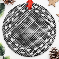 Pattern Metal Pipes Grid Round Filigree Ornament (two Sides) by Nexatart