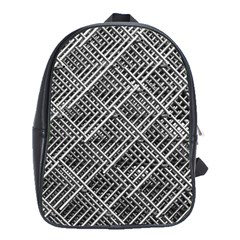 Pattern Metal Pipes Grid School Bags (xl)  by Nexatart