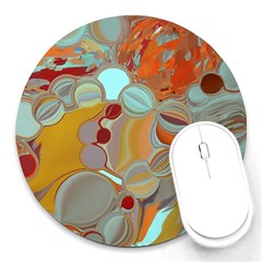 Liquid Bubbles Round Mousepads by digitaldivadesigns