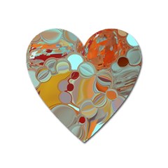 Liquid Bubbles Heart Magnet by digitaldivadesigns