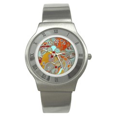 Liquid Bubbles Stainless Steel Watch by digitaldivadesigns