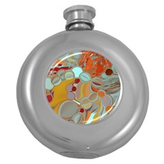 Liquid Bubbles Round Hip Flask (5 Oz) by digitaldivadesigns