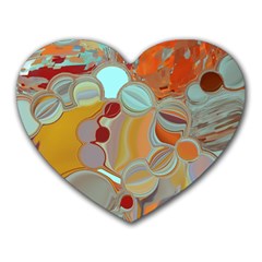 Liquid Bubbles Heart Mousepads by digitaldivadesigns