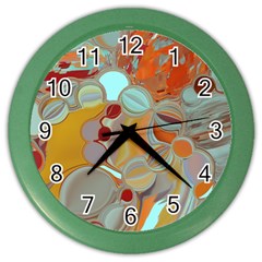 Liquid Bubbles Color Wall Clocks by digitaldivadesigns