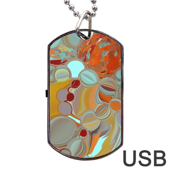 Liquid Bubbles Dog Tag USB Flash (Two Sides)