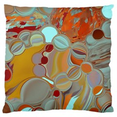 Liquid Bubbles Large Cushion Case (one Side) by digitaldivadesigns