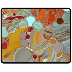 Liquid Bubbles Double Sided Fleece Blanket (medium)  by digitaldivadesigns