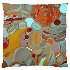 Liquid Bubbles Large Flano Cushion Case (two Sides) by digitaldivadesigns