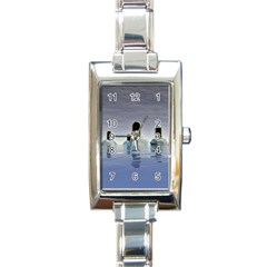 Abstract Gates Doors Stars Rectangle Italian Charm Watch by Nexatart