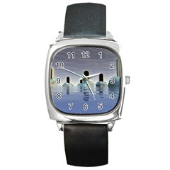 Abstract Gates Doors Stars Square Metal Watch by Nexatart