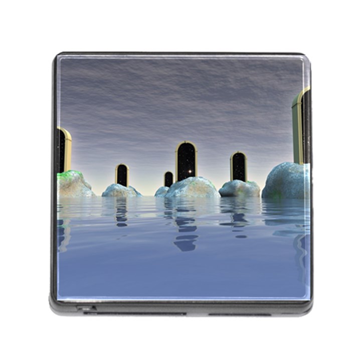 Abstract Gates Doors Stars Memory Card Reader (Square)