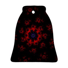 Fractal Abstract Blossom Bloom Red Ornament (bell)