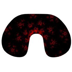 Fractal Abstract Blossom Bloom Red Travel Neck Pillows by Nexatart