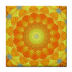 Sunshine Sunny Sun Abstract Yellow Tile Coasters by Nexatart