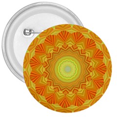 Sunshine Sunny Sun Abstract Yellow 3  Buttons by Nexatart