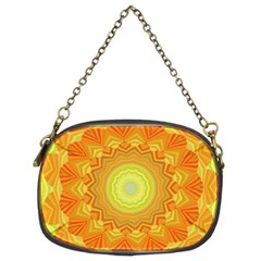 Sunshine Sunny Sun Abstract Yellow Chain Purses (two Sides)  by Nexatart