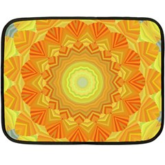 Sunshine Sunny Sun Abstract Yellow Double Sided Fleece Blanket (mini)  by Nexatart