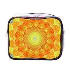 Sunshine Sunny Sun Abstract Yellow Mini Toiletries Bags by Nexatart