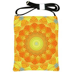 Sunshine Sunny Sun Abstract Yellow Shoulder Sling Bags by Nexatart