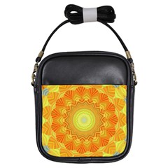 Sunshine Sunny Sun Abstract Yellow Girls Sling Bags by Nexatart