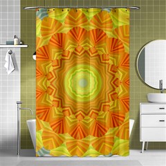 Sunshine Sunny Sun Abstract Yellow Shower Curtain 48  X 72  (small)  by Nexatart