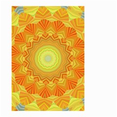 Sunshine Sunny Sun Abstract Yellow Small Garden Flag (two Sides) by Nexatart