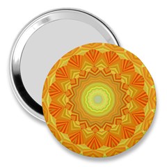 Sunshine Sunny Sun Abstract Yellow 3  Handbag Mirrors by Nexatart