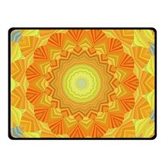 Sunshine Sunny Sun Abstract Yellow Double Sided Fleece Blanket (small)  by Nexatart