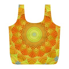 Sunshine Sunny Sun Abstract Yellow Full Print Recycle Bags (l)  by Nexatart