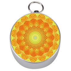 Sunshine Sunny Sun Abstract Yellow Silver Compasses by Nexatart