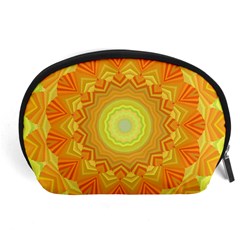 Sunshine Sunny Sun Abstract Yellow Accessory Pouches (large)  by Nexatart