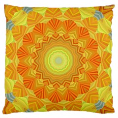 Sunshine Sunny Sun Abstract Yellow Standard Flano Cushion Case (one Side) by Nexatart