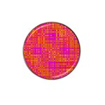 Pink Orange Bright Abstract Hat Clip Ball Marker (10 pack) Front