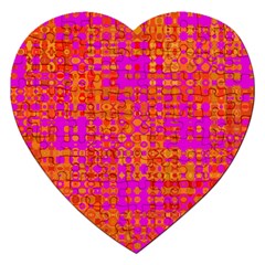 Pink Orange Bright Abstract Jigsaw Puzzle (heart) by Nexatart