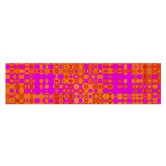 Pink Orange Bright Abstract Satin Scarf (oblong) by Nexatart