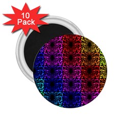 Rainbow Grid Form Abstract 2 25  Magnets (10 Pack)  by Nexatart