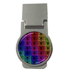 Rainbow Grid Form Abstract Money Clips (round)  by Nexatart