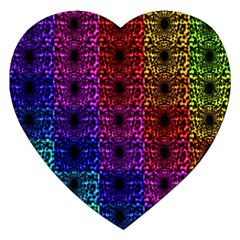 Rainbow Grid Form Abstract Jigsaw Puzzle (heart) by Nexatart