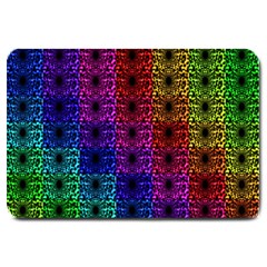 Rainbow Grid Form Abstract Large Doormat  by Nexatart