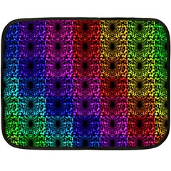 Rainbow Grid Form Abstract Fleece Blanket (mini) by Nexatart