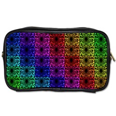 Rainbow Grid Form Abstract Toiletries Bags 2-side by Nexatart