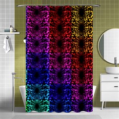 Rainbow Grid Form Abstract Shower Curtain 48  X 72  (small)  by Nexatart