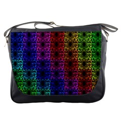 Rainbow Grid Form Abstract Messenger Bags by Nexatart